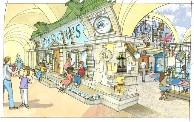 The DiMenna Children's History Museum will be located in the vaulted lower level of the building. Pavilion-like exhibitions will tell the stories of young New Yorkers from different historical periods