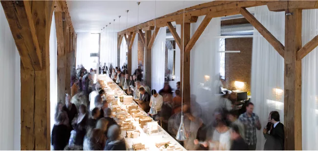 In Denver, Roth + Sheppard relocated to a historic brick building in January; at the center of the loftlike space is a long gallery framed by wood columns and sheer curtains. So far, the firm has stag