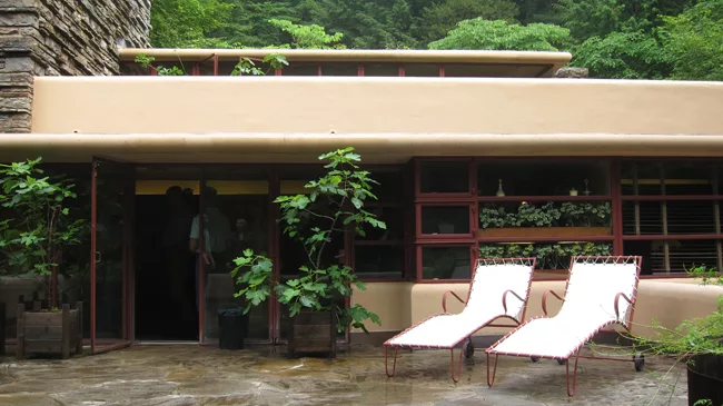 This year marks the 75th anniversary of Fallingwater's groundbreaking. The home was built for the Kaufmann family, owners of the eponymous department store chain. Fallingwater was designated a Nationa