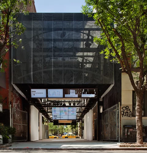 Exterior view from East First Street