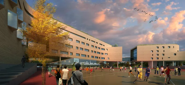 In Beijing, Work Begins on Nature-Inspired School by OPEN architecture