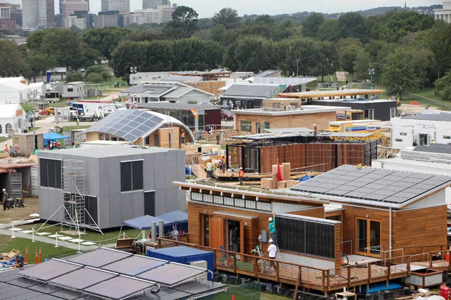 Aerial view of the expo, held this year at West Potomac Park'an eight-acre site dotted with baseball fields that is technically part of the Mall but located by the Tidal Basin.
