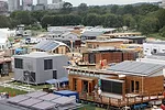 Aerial view of the expo, held this year at West Potomac Park'an eight-acre site dotted with baseball fields that is technically part of the Mall but located by the Tidal Basin.
