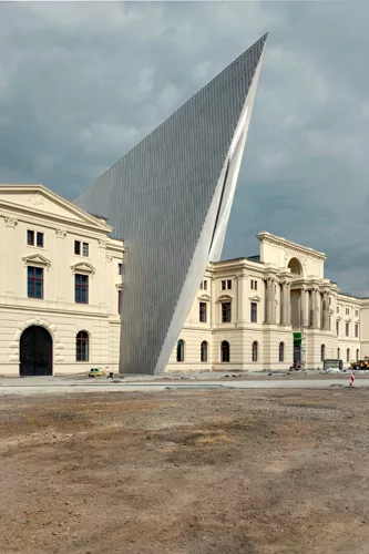 Irregularly shaped exhibition spaces with views out to the city fill Libeskind&rsquo;s shard.