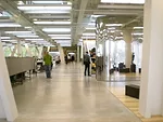 The second floor provides one interrupted space for design studios. 