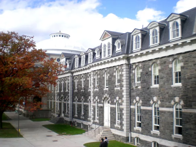 Sibley Hall is a domed Neoclassical pile that anchors one end of the university's Arts Quad. 