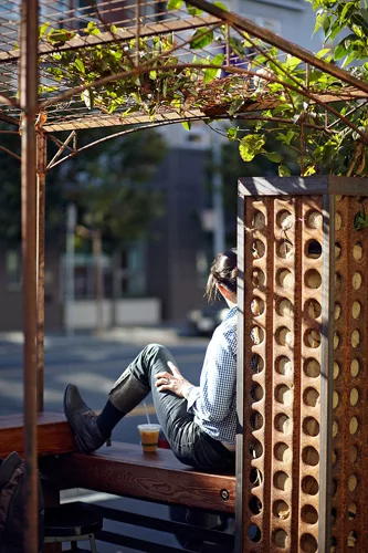 A parklet by San Francisco's Boor Bridges Architecture on Valencia Street in the Mission neighborhood.