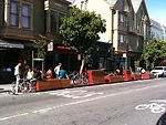 Another parklet by Rebar on 22nd Street and Bartlett in the Mission.