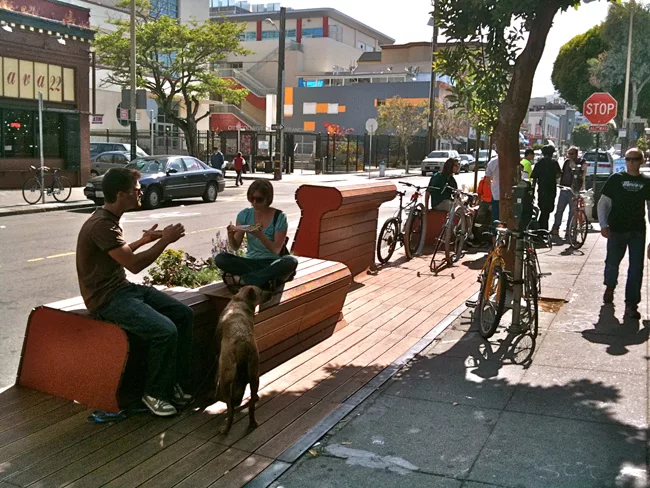 Another parklet by Rebar on 22nd Street and Bartlett in the Mission.
