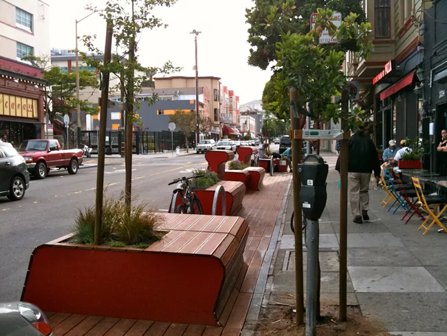 Another parklet by Rebar on 22nd Street and Bartlett in the Mission.