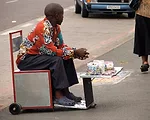 Architect/artist: Doung Anwar Jahangeer (South Africa), DALA, with street vendor Moses Gnwaba (South Africa). Fabricator: Rebcon Engineering, Materials: Galvanised steel, mild steel