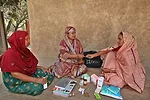 Designer/implementer: BRAC; Materials: Medicine, sanitary napkins, delivery kit, soap, salt, registrar to maintain records, pictorial dosage instructions