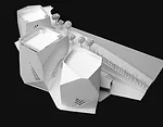Presentation model in white cardboard of Parque Biblioteca Espa'a.