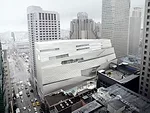 A rendering of Sn'hetta's new building shows its rippling fa'ade and outdoor terraces.