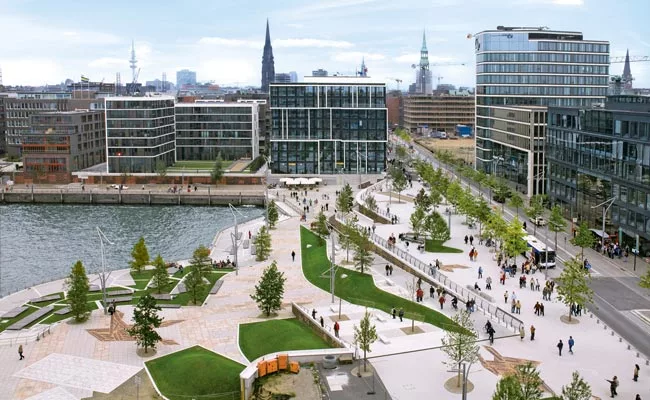 Aiming to be a world-class city, Hamburg is transforming its old port into a modern work-live-play district. 