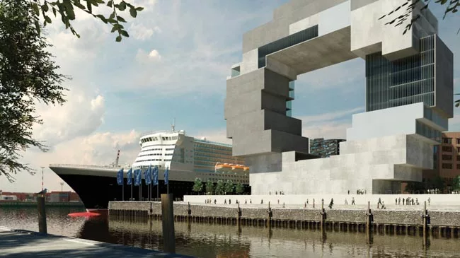 Dutch architect Rem Koolhaas and his Office for Metropolitan Architecture (OMA) designed the Science Center as a standing angular ring in early 2008. Unfortunately, due to financial cutbacks, the proj