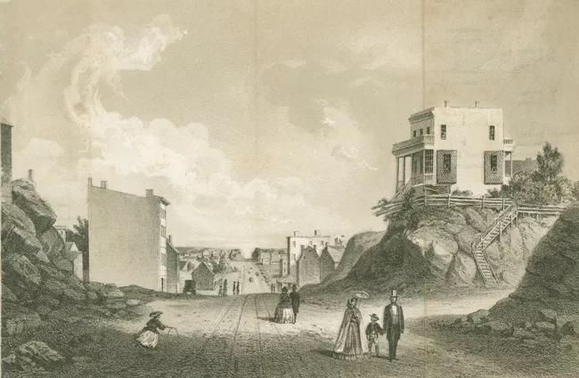View of Second Avenue looking up from 42nd Street, 1861, by Egbert L. Viele.