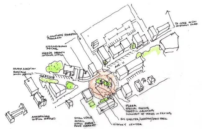 Conceptual plans for rebuilding the Pratt City Central core.