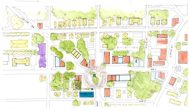 Conceptual plans for rebuilding the Pratt City Central core.