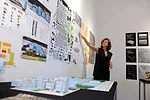 Jeanne Gang of Studio Gang Architects presents at the <em>Foreclosed: Rehousing the American Dream Open Studios</em> at P.S.1 in 2011.