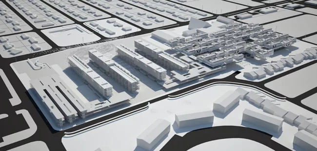 Rendering of Visible Weather's <em>Simultaneous City</em> project for Temple Terrace, Florida.
