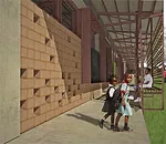 Rendering - view of cirulation corridor