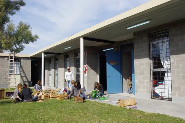 Students worked with community members in the Los Piletones district on a variety of projects: designing a master plan, redesigning a library space, creating lighting fixtures for a soup kitchen, and