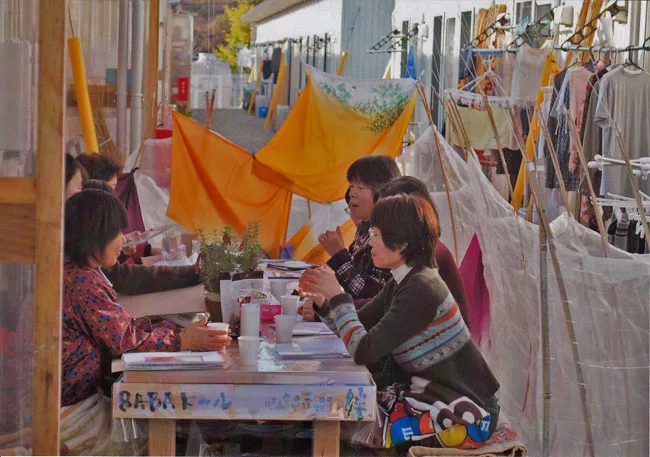 This April, Kanda and volunteers will build two more community centers, these ones larger and freestanding. Creating these centers will become increasingly important to boosting spirits among displace