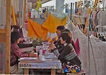 This April, Kanda and volunteers will build two more community centers, these ones larger and freestanding. Creating these centers will become increasingly important to boosting spirits among displace