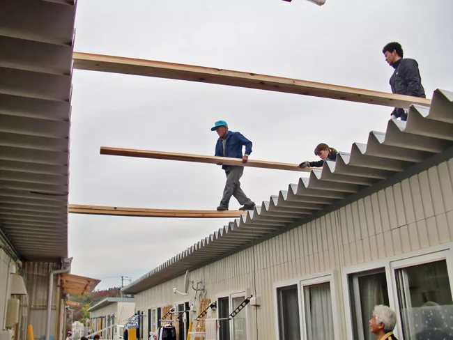 The structure was built using volunteer labor.