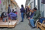 The project was built in one of the largest resettlement areas in Minami-sanriku. Each prefab unit is about 200 square feet and houses up to four residents. Creating community gathering areas, where p