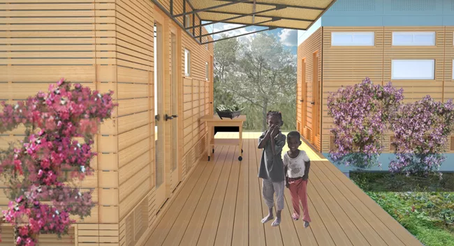 Architecture students from the University of Virginia are working in Haiti as part of a studio course called Initiative reCOVER. The current project, Breathe House, is a prefabricated structure design