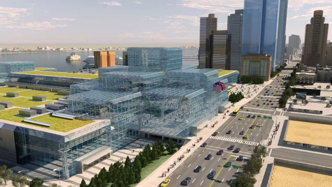 After decades of being dissed, Javits Center is finally getting some respect: A $463 million renovation, designed by the Manhattan firm FXFOWLE. After decades of being dissed, Javits Center is finally