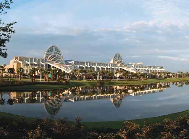 The 7-million-square-foot Orange County Convention Center in Florida is one of the largest in the United States. It was designed by TVS Architects and opened in 2003.
