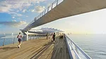 In January, Michael Maltzan of Los Angeles won a competition to replace the city's aging municipal pier with a futuristic ensemble of canted walkways circling a 2-acre underwater estuary garden. Offic