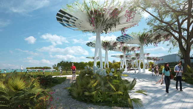 In January, Michael Maltzan of Los Angeles won a competition to replace the city's aging municipal pier with a futuristic ensemble of canted walkways circling a 2-acre underwater estuary garden. Offic