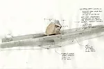 <p>Michael Heizer, Preliminary sketch for <em>Levitated Mass</em>, 2011</p>