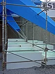 Pools in the smaller area of the courtyard.