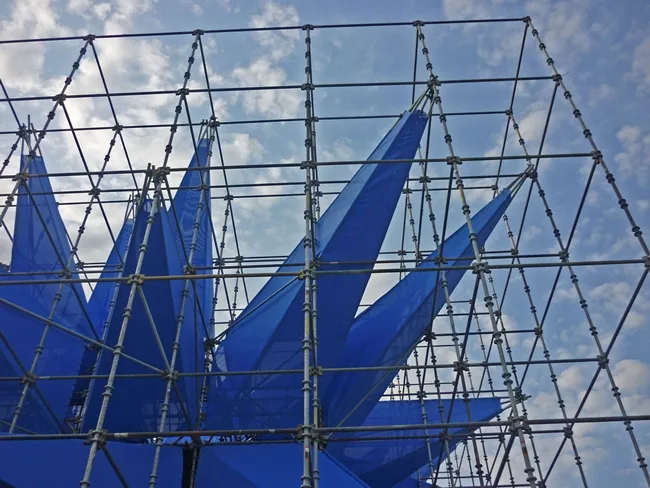 Scaffolding measurements: 56’ x 56’ x 46.’