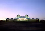 Exterior of the Denver International Airport Passenger Terminal (1995), designed by Fentress Architects.