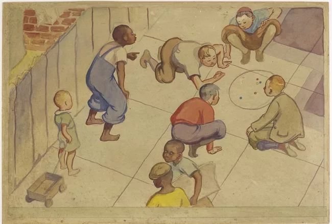 Lucienne Bloch, <em>The Cycle of a Woman’s Life</em>, study for a mural commissioned by Federal Art Project, Works Progress Administration, for the House of Detention for Women, Greenwich Villag