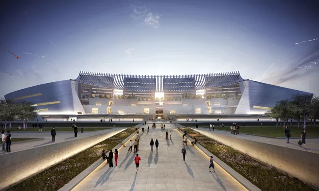 Moshe Safdie's proposal.