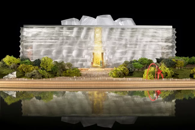 West elevation of Gehry's proposal.