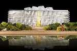 West elevation of Gehry's proposal.