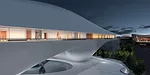 A view from the MAD-proposed NAMOC toward Herzog &amp; de Meuron and Ai Weiwei's Bird's Nest stadium.