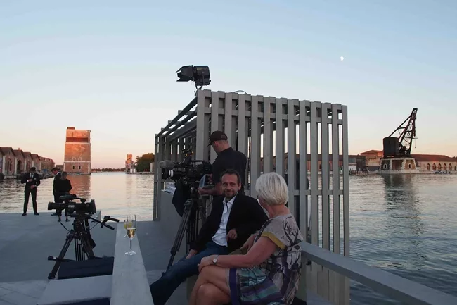Former OMA architect Ole Scheeren's floating 'Archipelago' hosted a screening of a film about, well, Ole Scheeren.