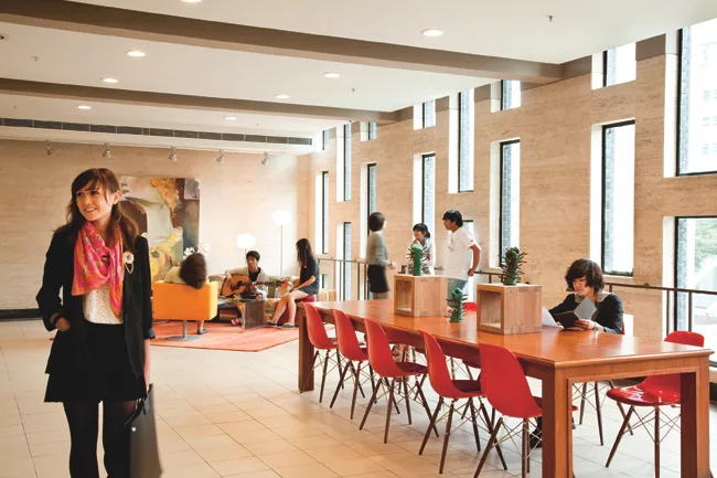 A scene from the first floor of the newly renovated SCAD building in Hong Kong.<br />