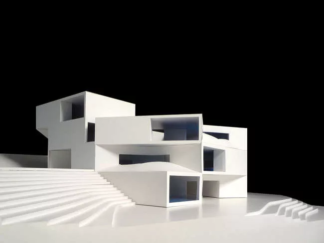 Model of the Commercial Building at the Grand Traiano Art Complex.