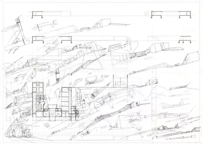 <p class='MsoNoSpacing'>Sketch by Álvaro Siza Vieira of Siza Pavilion at Raketenstation Hombroich.</p>