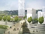 Pôle de Loisirs et de Commerces (PLC), a 700,000-square-foot shopping and recreation complex, including a hotel and multiplex, designed by Paris-based Jean-Paul Viguier.